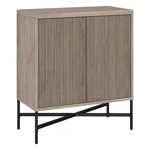 Brighton Antiqued Gray Oak 2-Shelf Office Cabinet