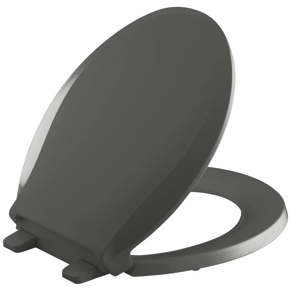 Cachet Quiet-Close Round Closed Front Toilet Seat with Grip-Tight Bumpers in White, photo 15 of 18