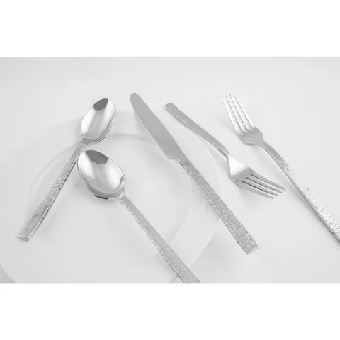 Anu 20-Piece Texture Mirror 18/10 Stainless Steel Flatware Set