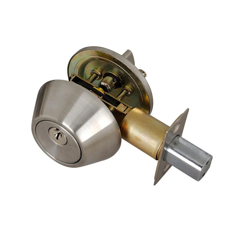 Stainless Steel Entry Door Lock Single Cylinder Deadbolt with 12 KW1 Keys (6-Pack, Keyed Alike), photo 3 of 6