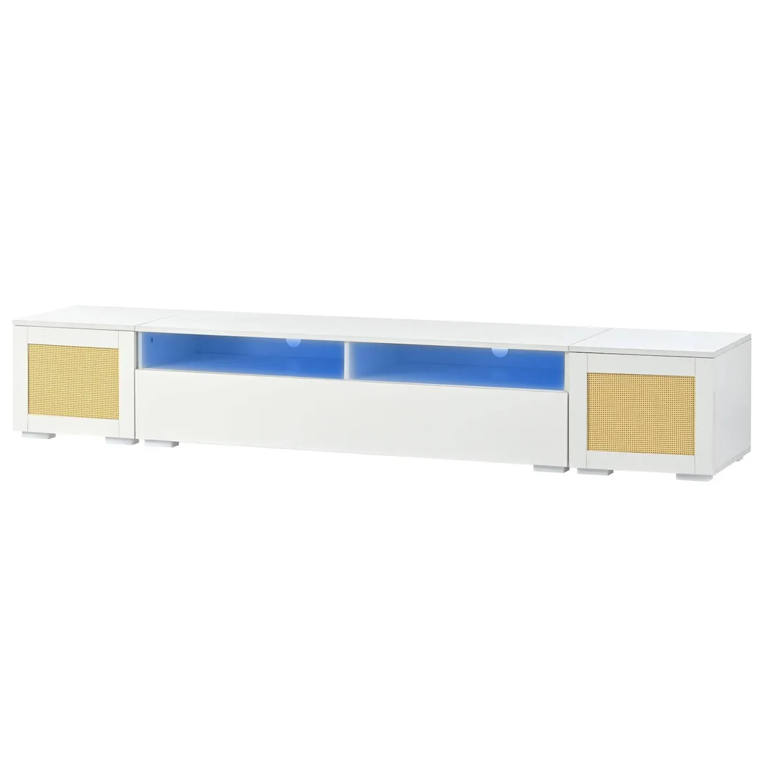 Yiekholo Modern/Contemporary White Tv Cabinet (Accommodates TVs up to 80-in), photo 3 of 10