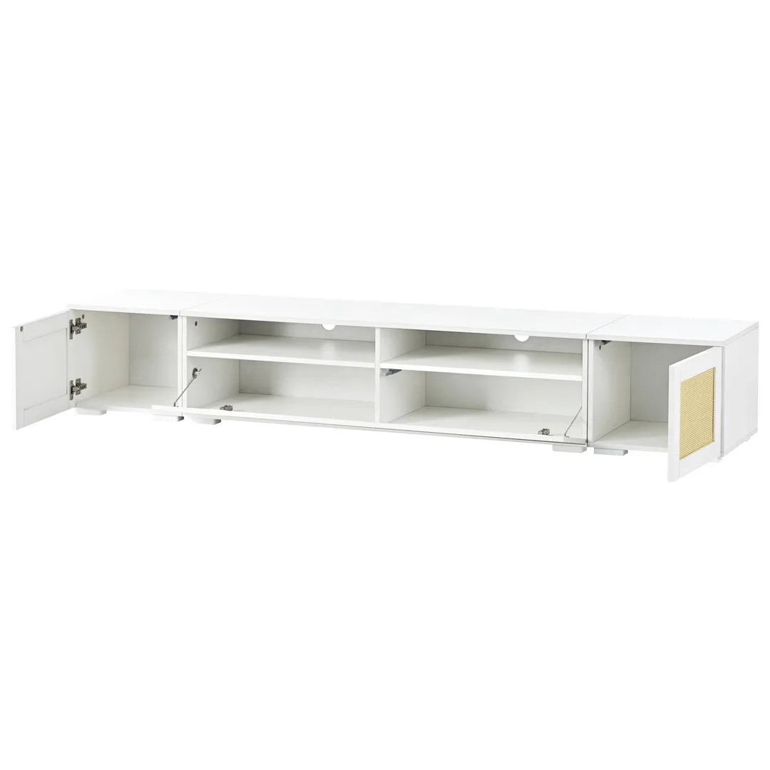 Yiekholo Modern/Contemporary White Tv Cabinet (Accommodates TVs up to 80-in), photo 5 of 10