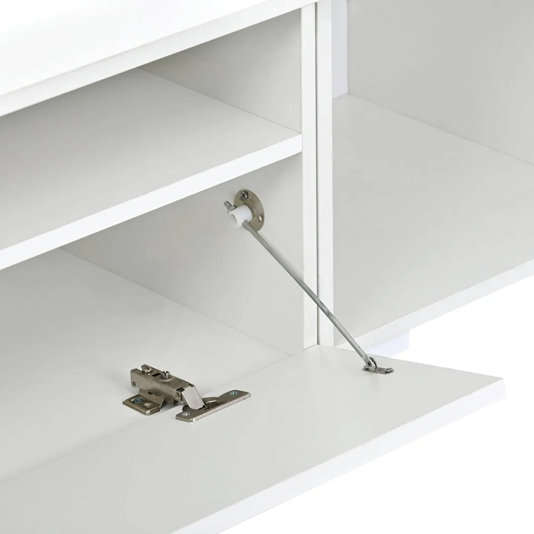 Yiekholo Modern/Contemporary White Tv Cabinet (Accommodates TVs up to 80-in), photo 9 of 10