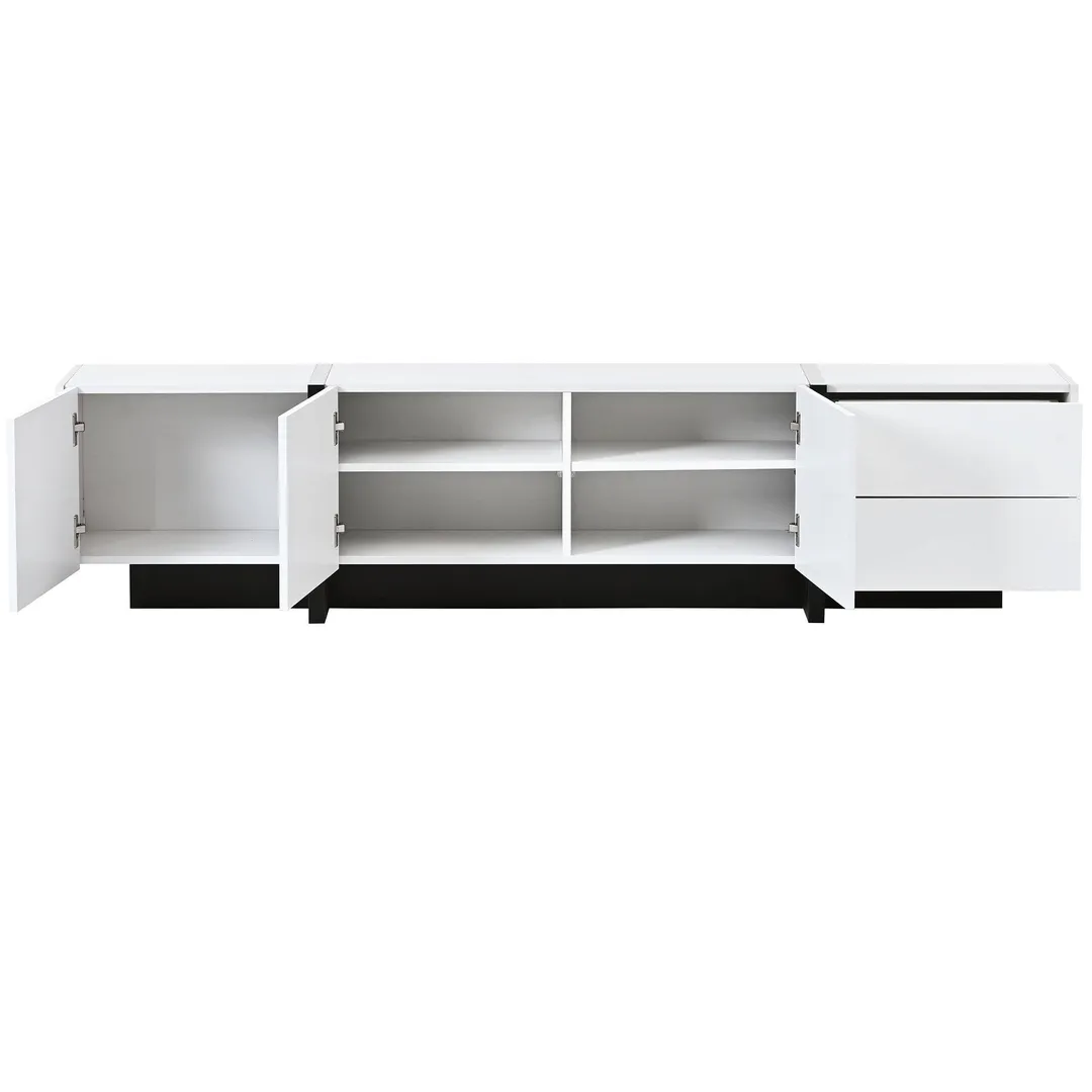 Yiekholo Modern/Contemporary White Tv Cabinet (Accommodates TVs up to 80-in), photo 5 of 10
