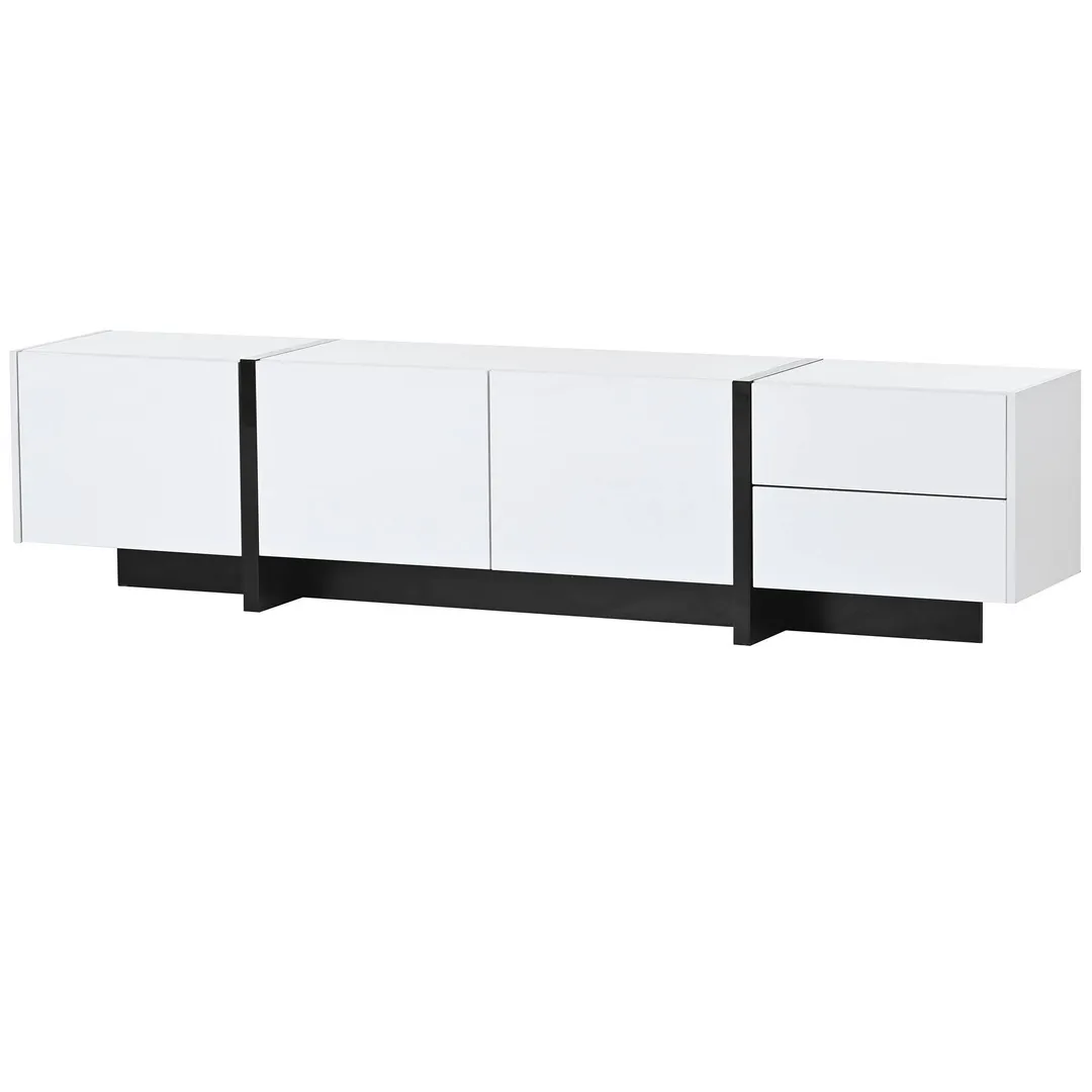 Yiekholo Modern/Contemporary White Tv Cabinet (Accommodates TVs up to 80-in), photo 6 of 10