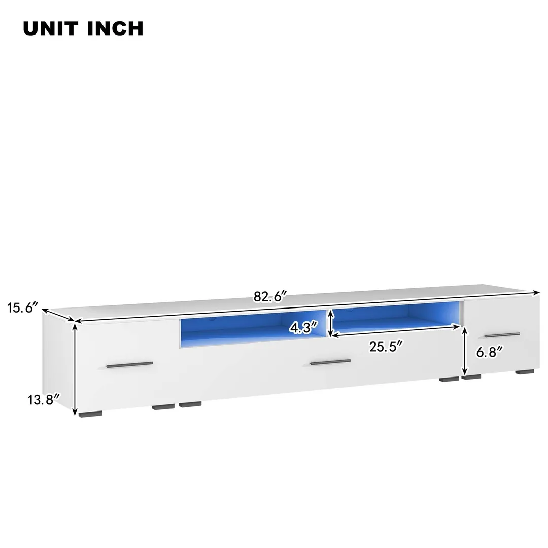 Yiekholo Modern/Contemporary White Tv Cabinet (Accommodates TVs up to 80-in), photo 8 of 10