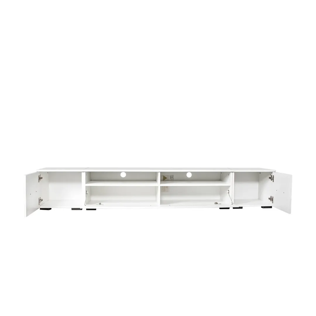 Yiekholo Modern/Contemporary White Tv Cabinet (Accommodates TVs up to 80-in), photo 6 of 10