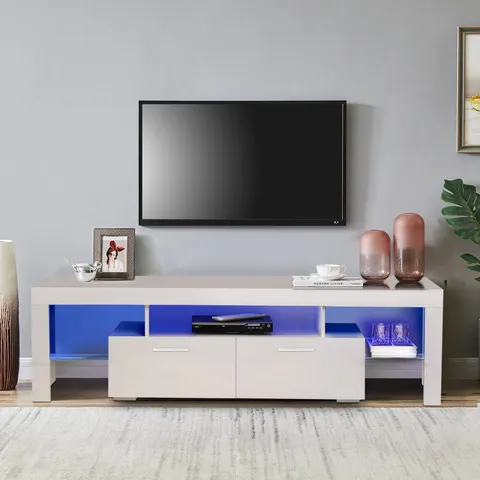 Modern/Contemporary White Tv Cabinet (Accommodates TVs up to 65-in)