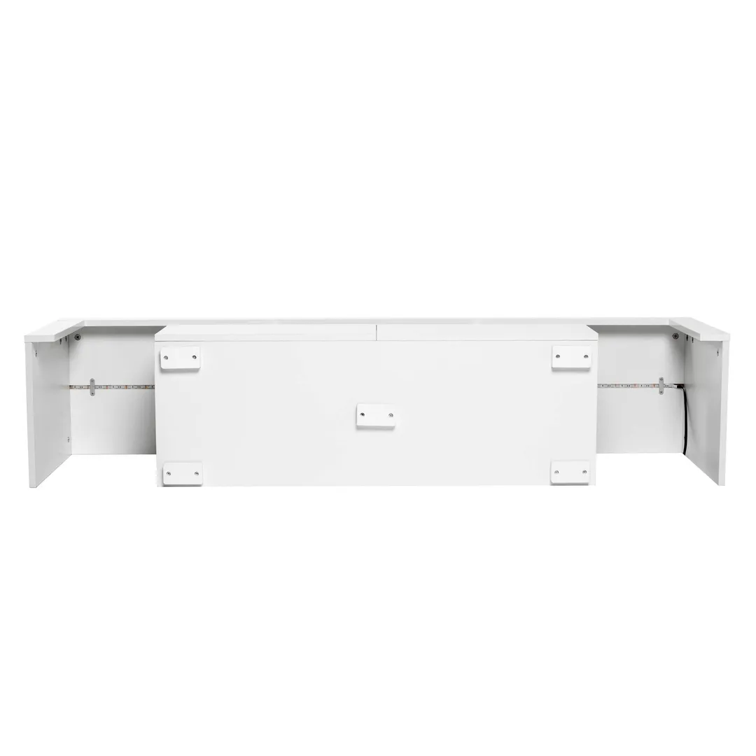 Yiekholo Modern/Contemporary White Tv Cabinet (Accommodates TVs up to 65-in), photo 9 of 10