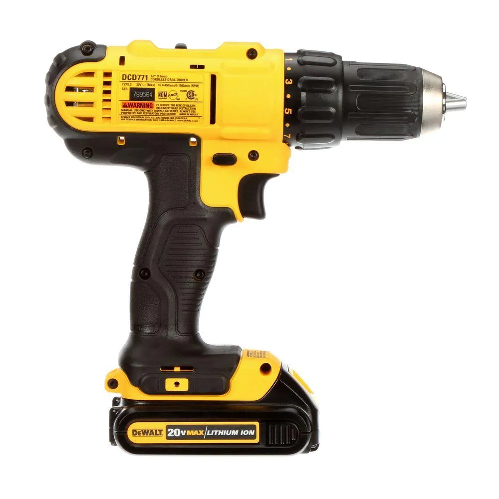 DEWALT 20-Volt MAX Li-Ion Cordless 1/2 in. Drill/Driver Kit w/ Bare 20-V Li-Ion 6-1/2 in. Circ Saw & 20-V Li-Ion 4 Ah Battery, photo 3 of 11