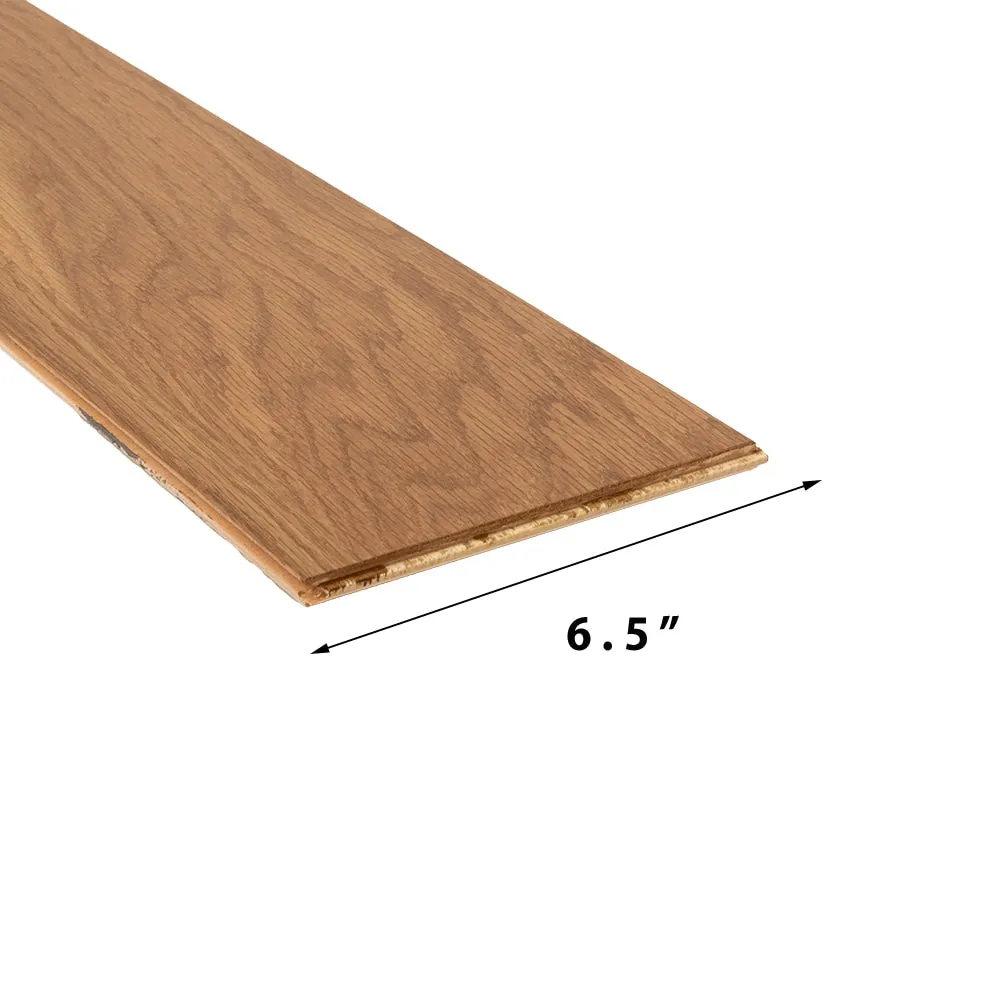 allen + roth Aged Lodge White oak 7/16-in T x 6-1/2-in W Wirebrushed Engineered Hardwood Flooring ( 24.5-sq ft / Carton ), photo 5 of 8