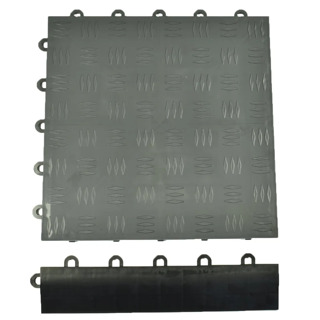 Greatmats 2.375-in W x 12.125-in L x 0.625-in T Interlocking PVC Plastic Gym Floor Tile (1.6-sq ft) (8-Pack), photo 3 of 7