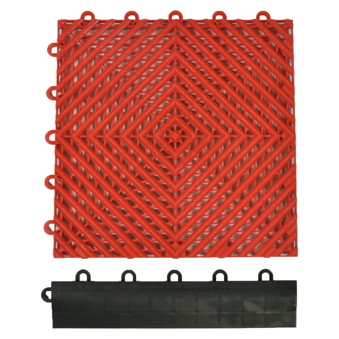 Greatmats 2.375-in W x 12.125-in L x 0.625-in T Interlocking PVC Plastic Gym Floor Tile (1.6-sq ft) (8-Pack), photo 6 of 7