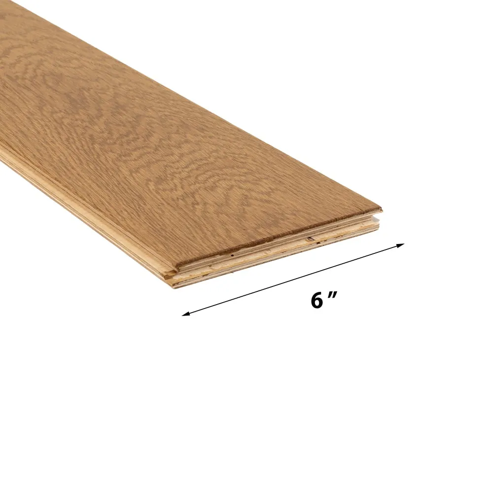 allen + roth Aged Lodge White oak 3/8-in T x 6-in W Wirebrushed Engineered Hardwood Flooring ( 30.5-sq ft / Carton ), photo 6 of 8