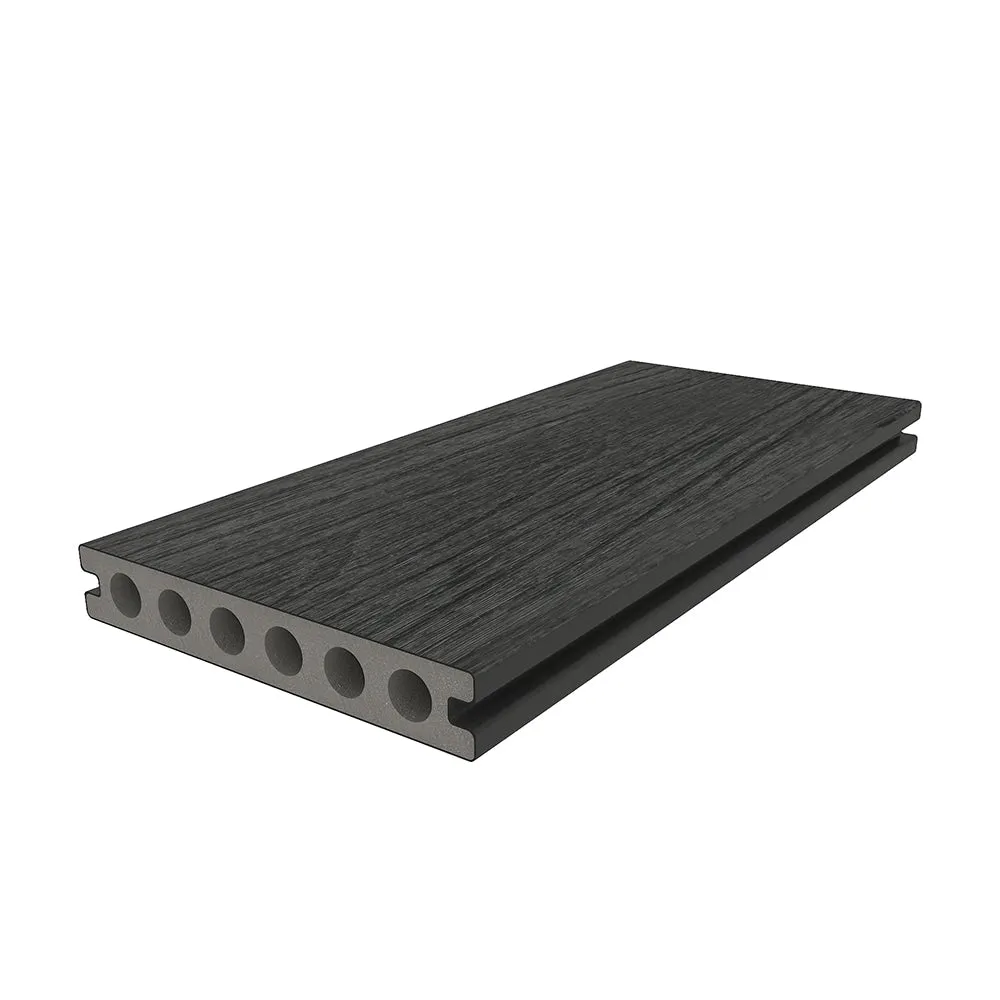 NewTechWood Voyager Hollow Board 1-in x 6-in x 8-ft Hawaiian Charcoal Grooved Composite Deck Board (49-Pack), photo 4 of 7