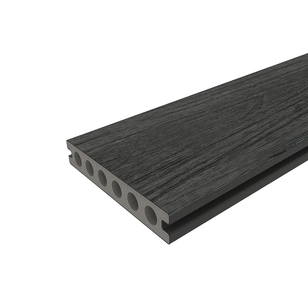 NewTechWood Voyager Hollow Board 1-in x 6-in x 8-ft Hawaiian Charcoal Grooved Composite Deck Board (49-Pack), photo 6 of 7