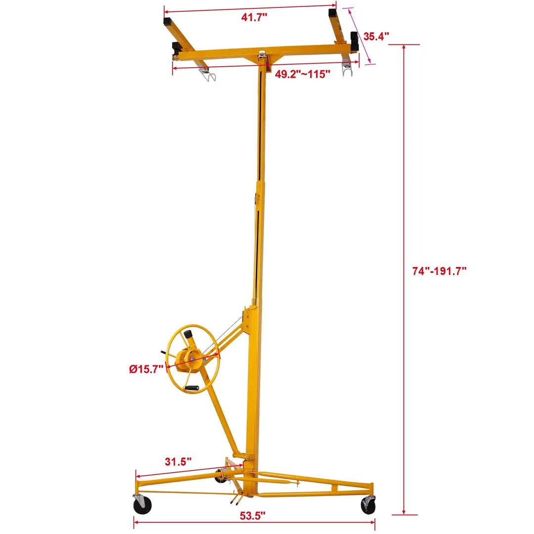 Maocao Hoom 13ft Drywall Lift 13-ft H x 53-in L x 53-in W Steel Drywall Lift, photo 8 of 12