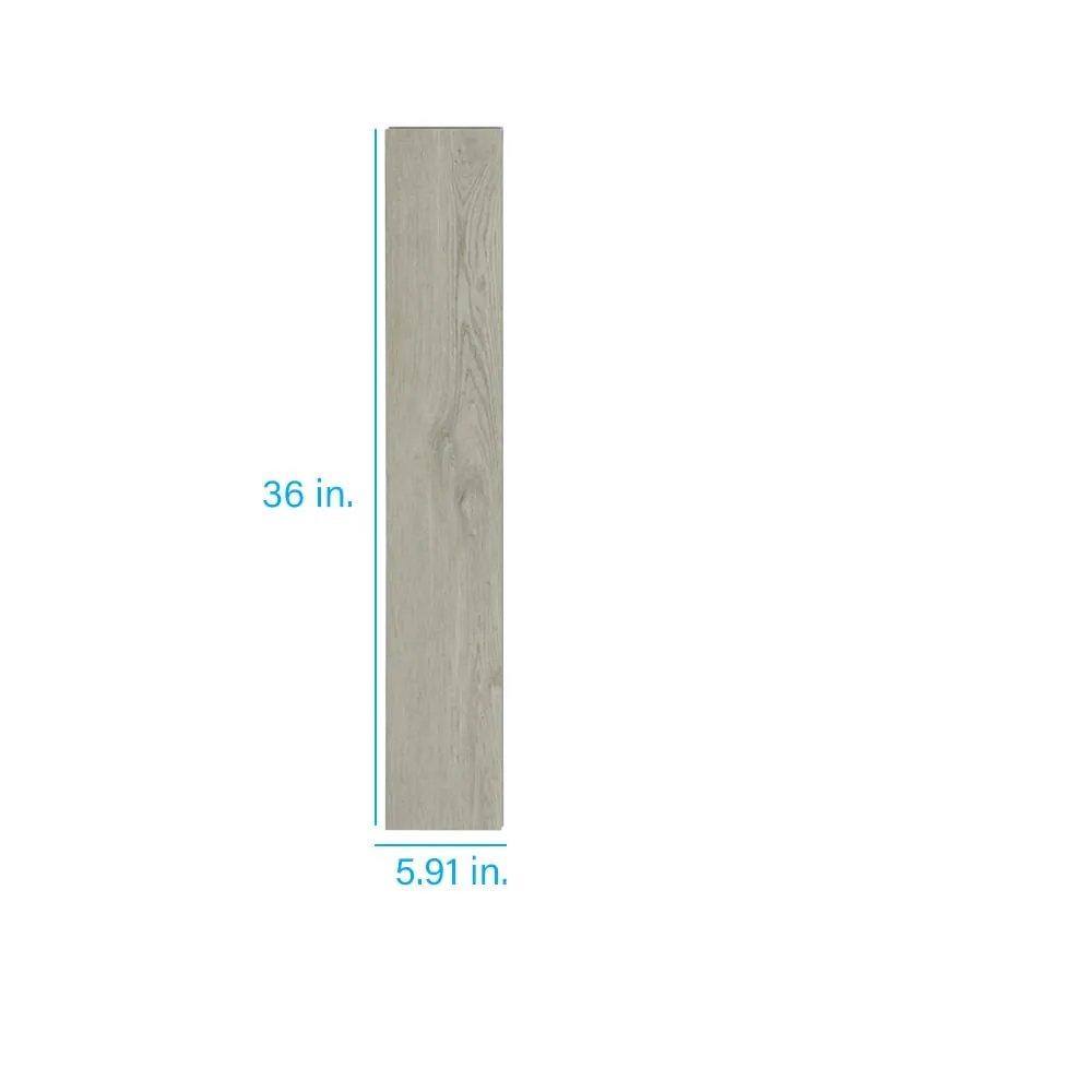 Style Selections Slate Oak 6-in W x 36-in L x 4.4-mm Thick Waterproof Interlocking Luxury Vinyl Plank Flooring, 22.17-sq ft Carton, photo 7 of 8