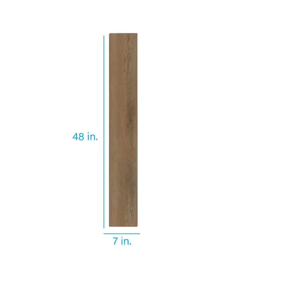 Style Selections Brunette Oak 7-in W x 48-in L x 5-mm T Waterproof Interlocking Luxury Vinyl Plank Flooring, 12-mil Wear Layer (23.36-sq ft Carton), photo 7 of 8