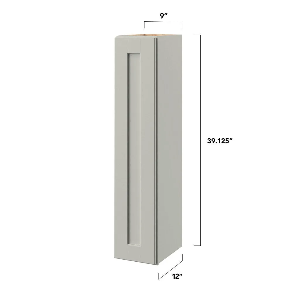 allen + roth Stonewall 9-in W x 39.125-in H x 12-in D Stone Wall Fully Assembled Cabinet (Flat Panel Shaker Door Style), photo 10 of 10
