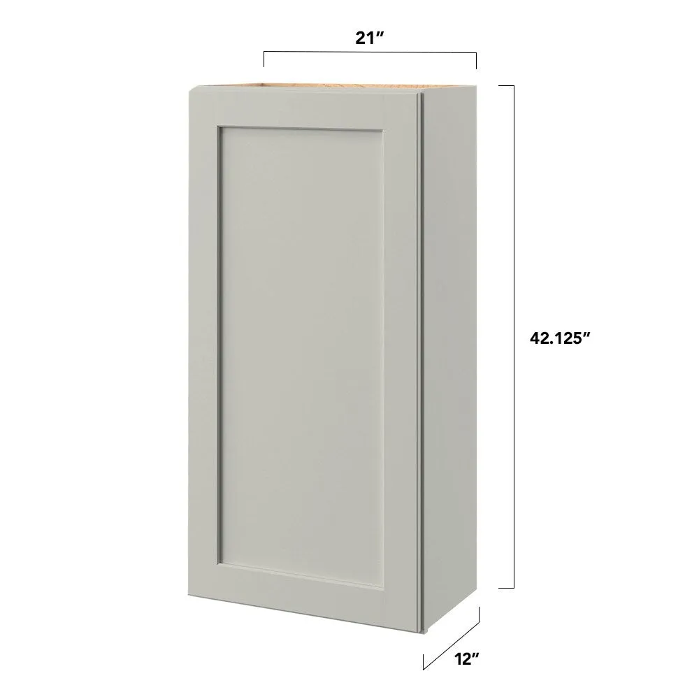 allen + roth Stonewall 21-in W x 42.125-in H x 12-in D Stone Wall Fully Assembled Cabinet (Flat Panel Shaker Door Style), photo 8 of 8