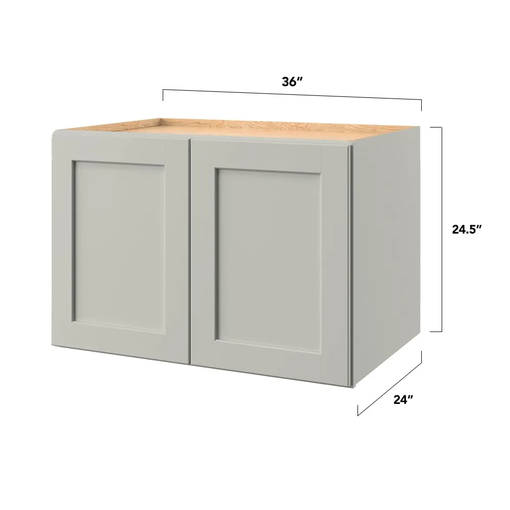 allen + roth Stonewall 36-in W x 24.5-in H x 24-in D Stone Wall Fully Assembled Cabinet (Flat Panel Square Door Style), photo 8 of 8