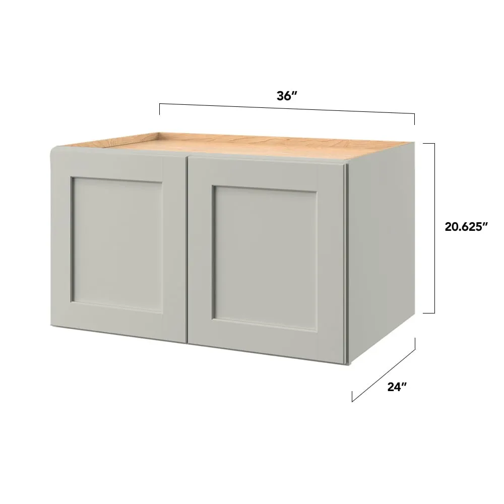 allen + roth Stonewall 36-in W x 21-in H x 24-in D Stone Wall Fully Assembled Cabinet (Flat Panel Shaker Door Style), photo 10 of 10