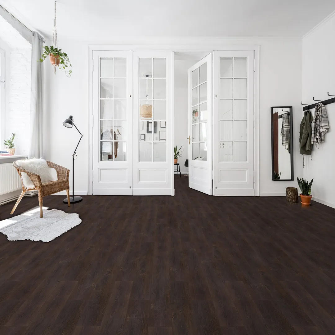 Achim Nexus Espresso 2.75-mil x 6-in W x 36-in L Peel and Stick Vinyl Plank Flooring ( 15-sq ft Per Carton ), photo 2 of 8