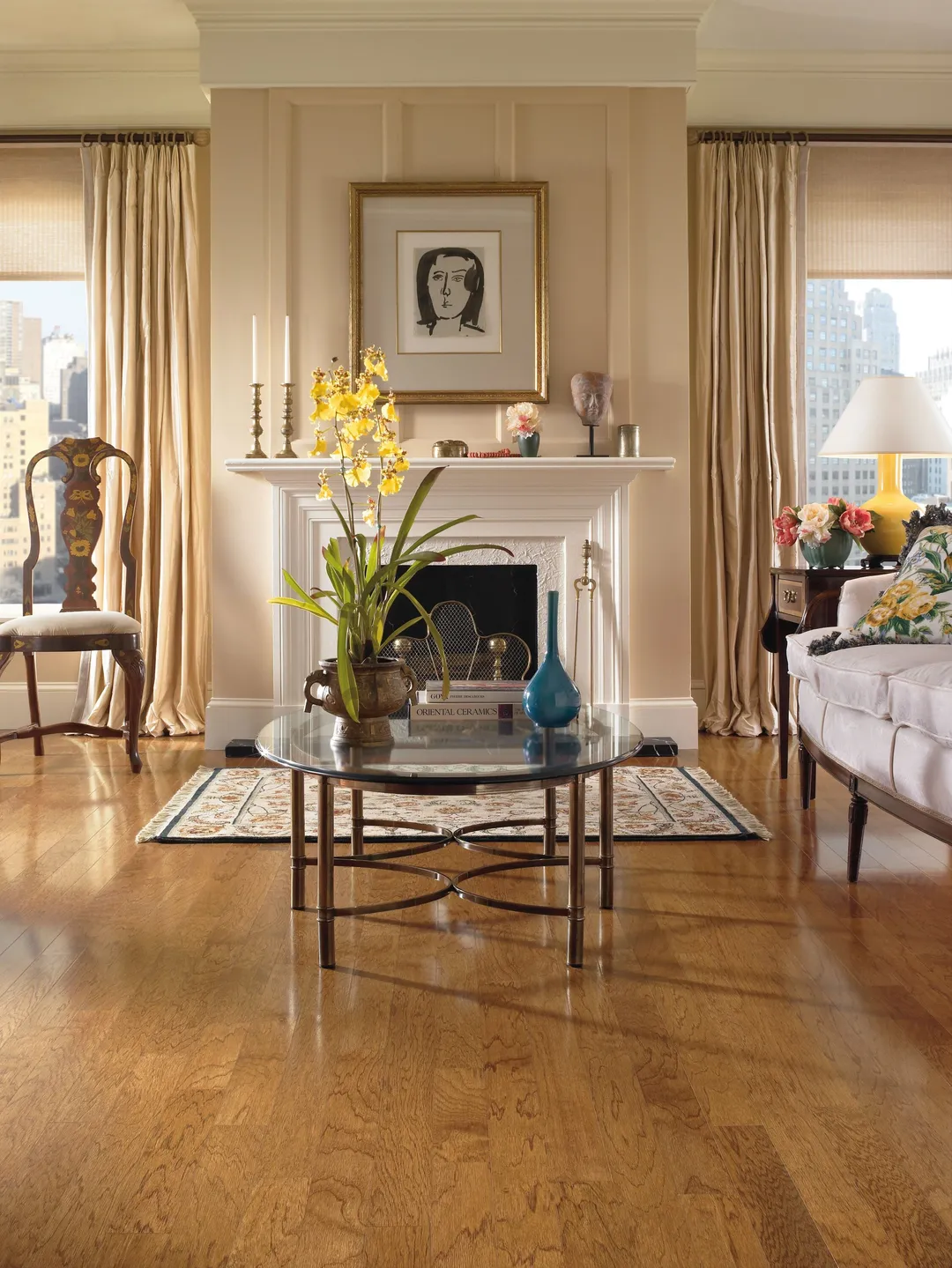 Bruce Turlington Lock and Fold Golden Spice Hickory 5-in W x 3/8-in T x 60-in Smooth/Traditional Engineered Hardwood Flooring (22-sq ft / Carton), photo 2 of 2