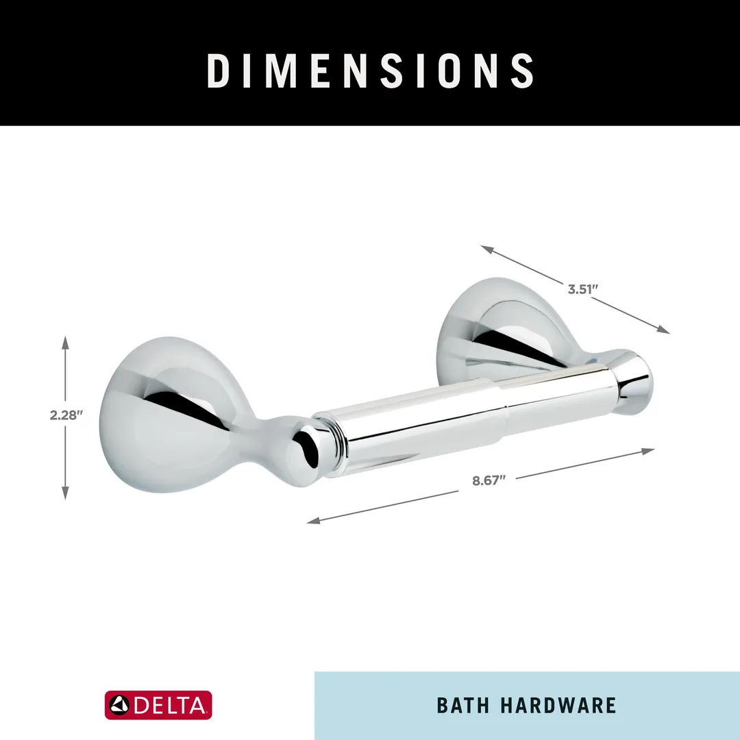 Delta Foundations Polished Chrome Wall Mount Spring-loaded Toilet Paper Holder, photo 8 of 8