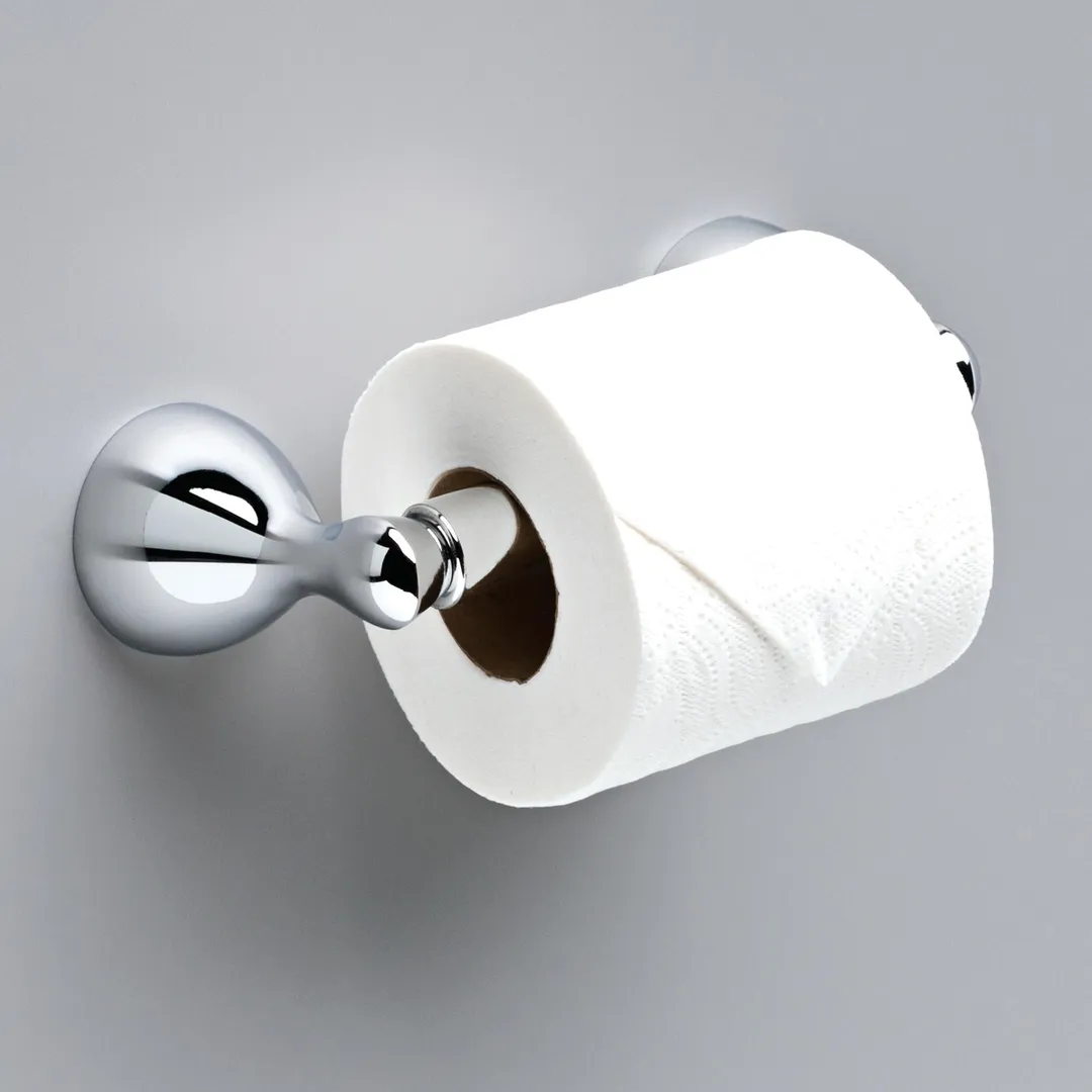 Delta Foundations Polished Chrome Wall Mount Spring-loaded Toilet Paper Holder, photo 2 of 8