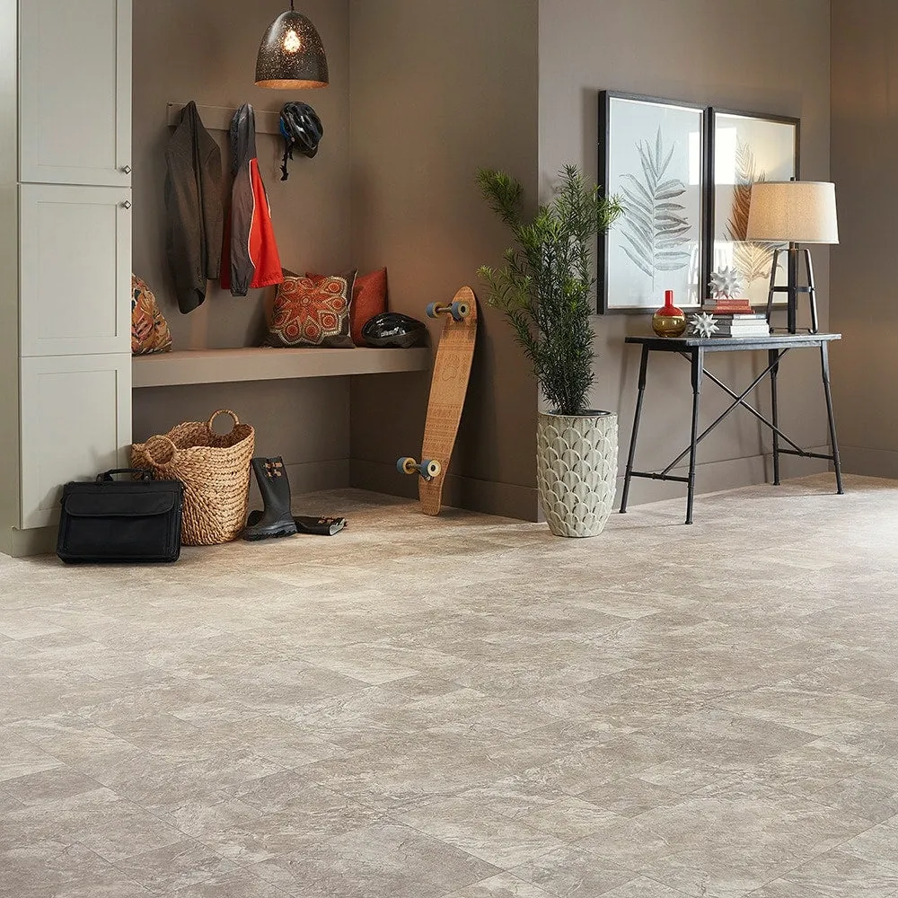 Style Selections 12-ft W Cut-to-Length Wexford Slate Stone-Look Low-Gloss Sheet Vinyl Flooring, photo 2 of 5