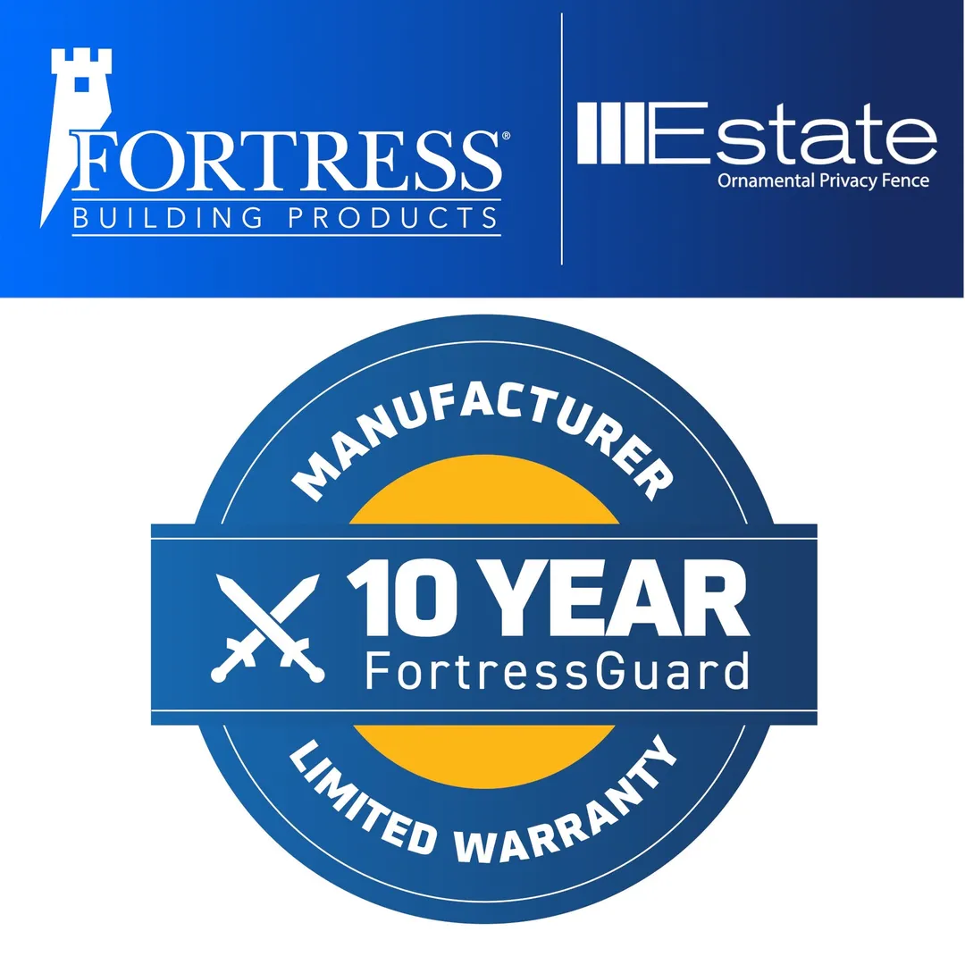 Fortress Building Products 6-ft H x 8-ft W Gloss Black Steel Spaced Picket Flat-top Privacy Fence Panel, photo 5 of 5