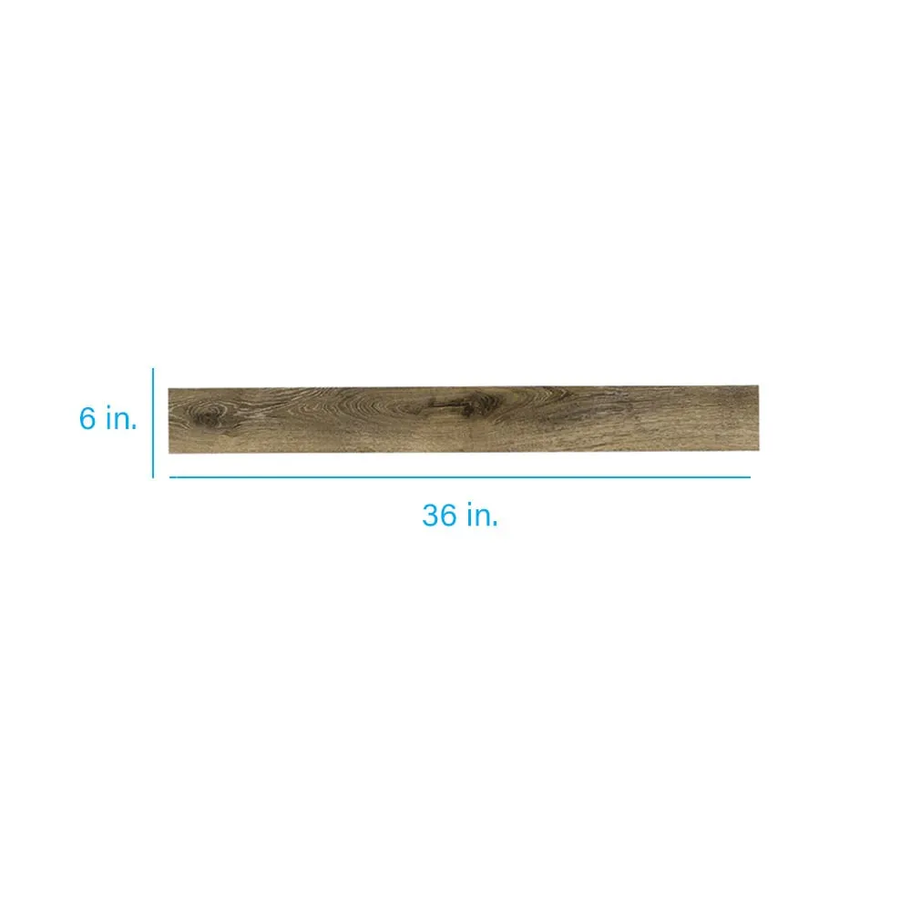 Style Selections Sawgrass Oak 6-in W x 36-in L x 2-mm Thick Water-Resistant Peel-and-Stick Vinyl Plank Flooring (1.5-sq ft Piece), photo 8 of 8