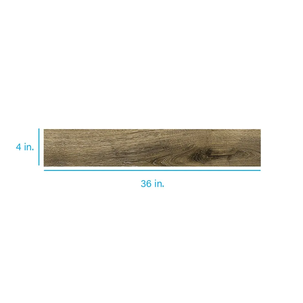 Style Selections Safari 4-in W x 36-in L x 2-mm Water-Resistant Peel-and-Stick Vinyl Plank Flooring (1-sq ft), photo 8 of 8