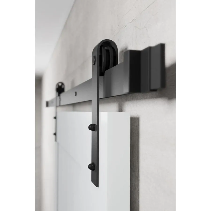 Urban Woodcraft Z Panel Door 40-in x 83-in Gray Prefinished Pine MDF Single Barn Door (Hardware Included), photo 4 of 6