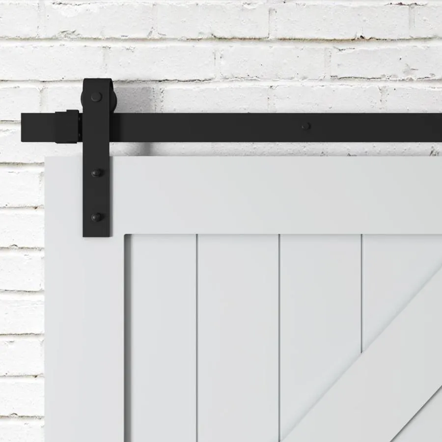 Urban Woodcraft British Brace Door 40-in x 83-in Gray Prefinished Poplar MDF Single Barn Door (Hardware Included), photo 3 of 6