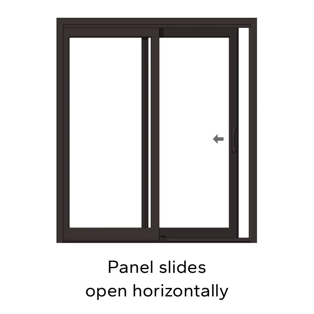 Pella 150 Series 72-in x 80-in 4-9/16-in Low-E Argon Grilles-Between-the-Glass White Vinyl Universal Sliding Double Patio Door, photo 6 of 8