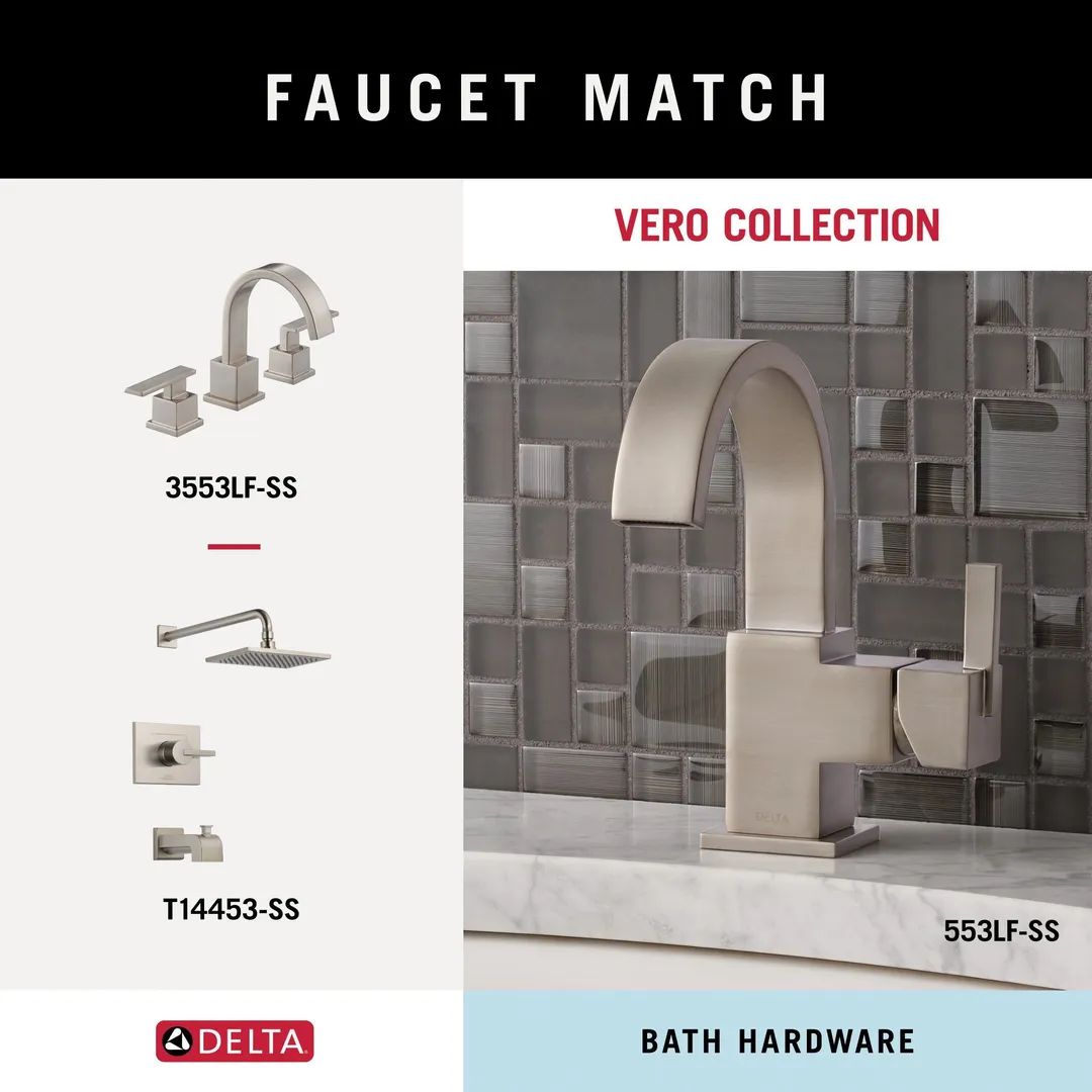 Delta Vero Double Towel Hook in Brilliance Stainless Steel, 1.7 in H x 4 in W x 2.3 in D, photo 4 of 7