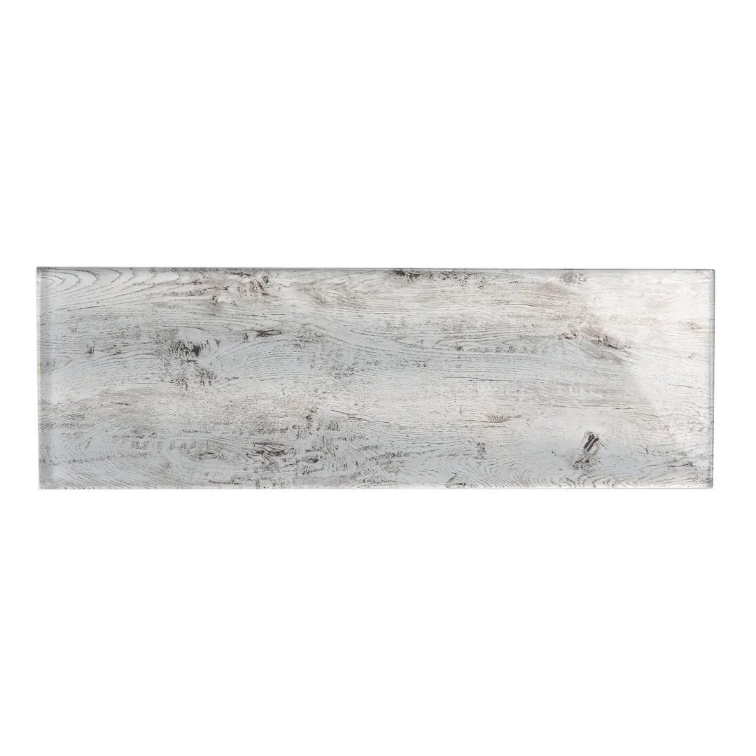 Giorbello Silver Cedar 4-in x 12-in Glossy Glass Wood Look Wall Tile (5-sq. ft/ Carton), photo 6 of 7