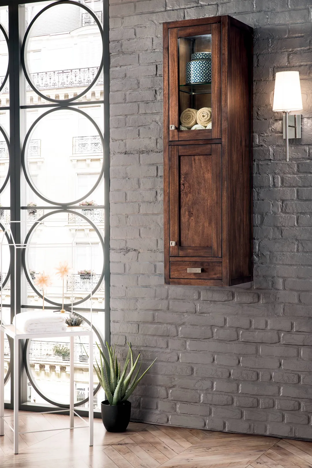 James Martin Vanities Addison 14.9-in x 55.6-in x 14.9-in Mid-century Acacia Soft Close Bathroom Wall Cabinet, photo 3 of 7