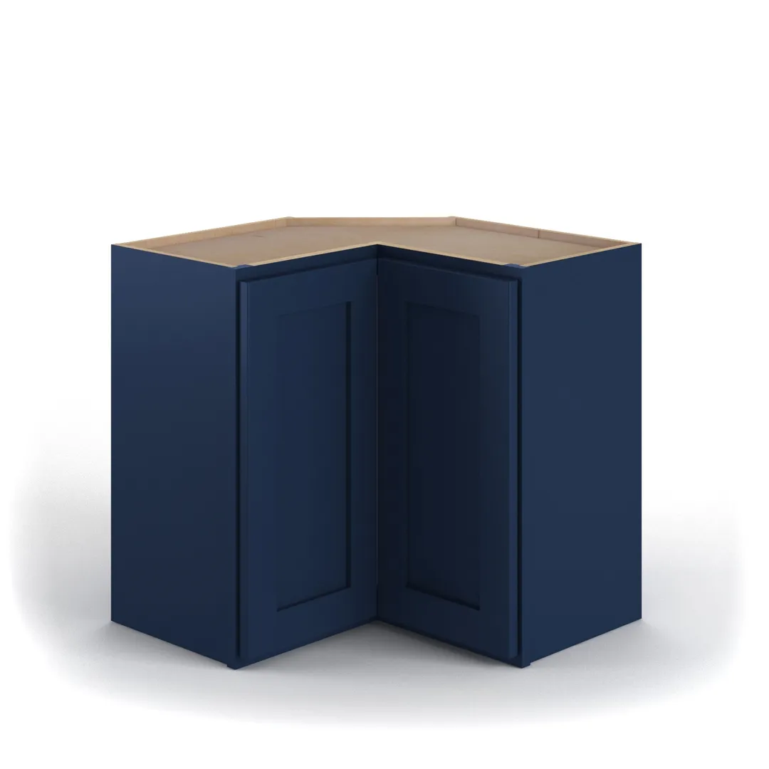 Valleywood Cabinetry 24-in W x 30-in H x 24-in D Marine Blue Birch L-shaped Corner Wall Ready To Assemble Plywood Cabinet (Flat Panel Shaker Style), photo 3 of 11