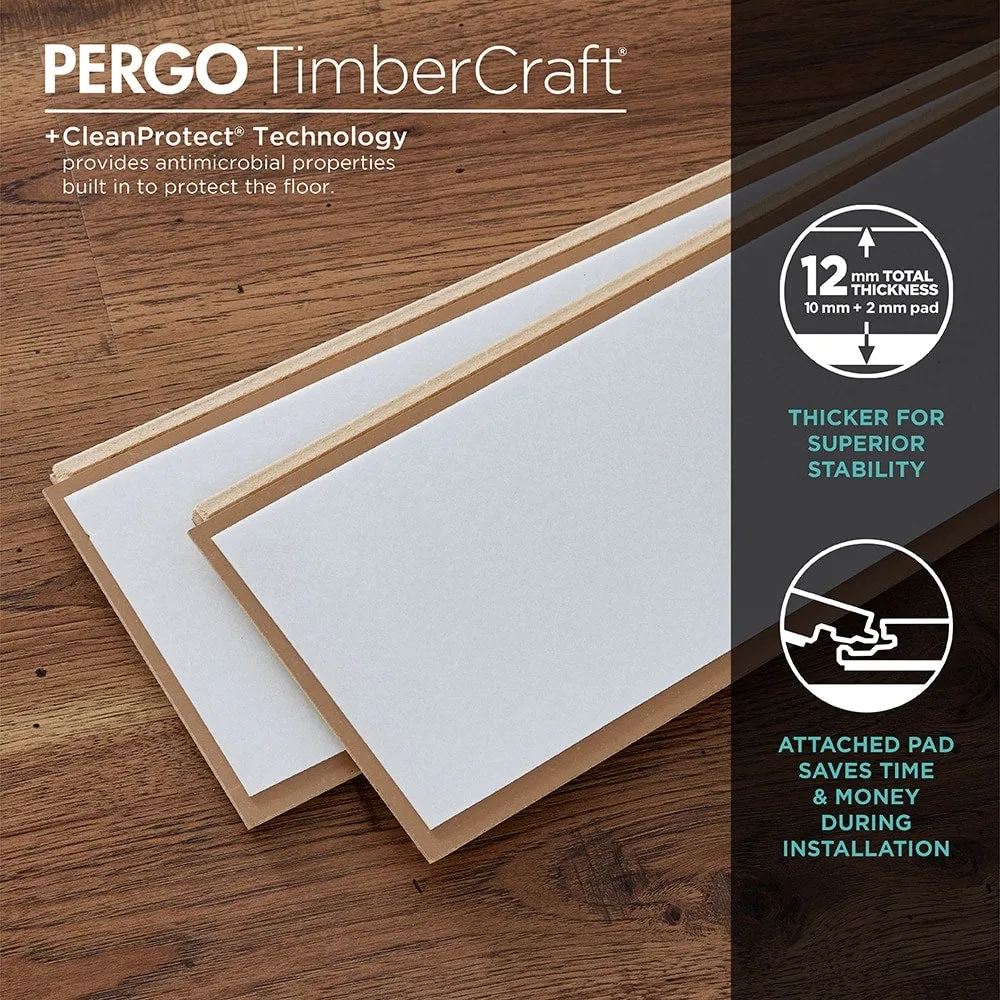 Pergo TimberCraft +WetProtect Ruxin Oak Waterproof Laminate Flooring, photo 16 of 25