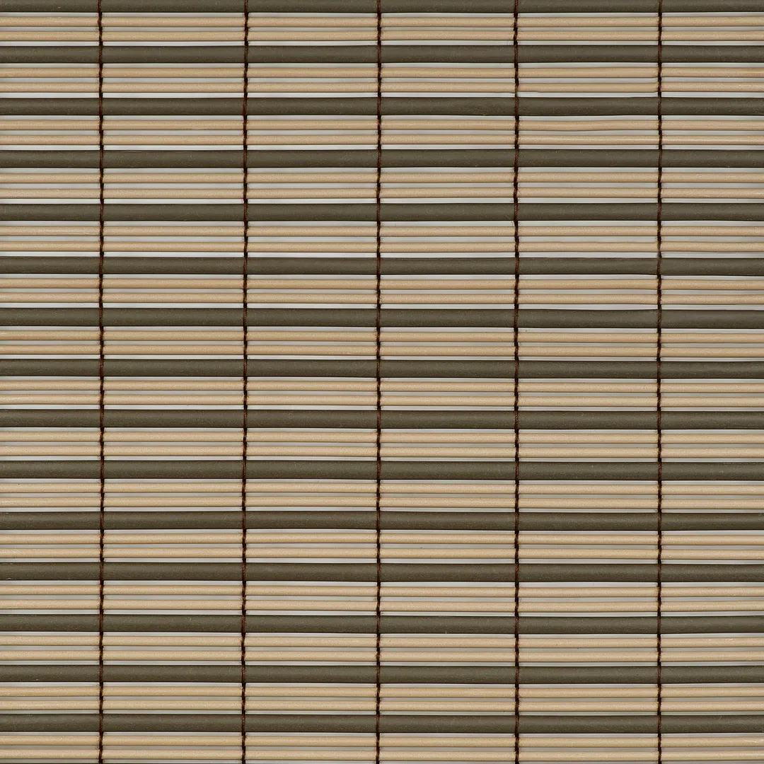 Achim Cordless Veranda 0.25-in Slat Width 30-in x 72-in Cordless Cocoa/Almond Vinyl Room Darkening Roll-Up Blinds, photo 4 of 5