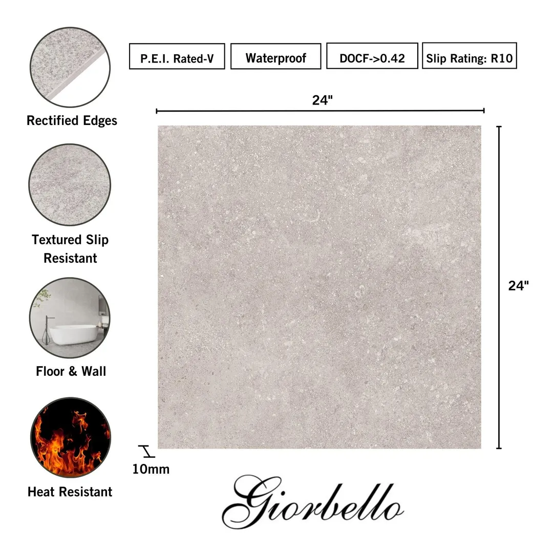 Giorbello Ambience Natural Ivory 24-in x 24-in Matte Porcelain Stone Look Floor Tile (12-sq. ft/ Carton), photo 7 of 7
