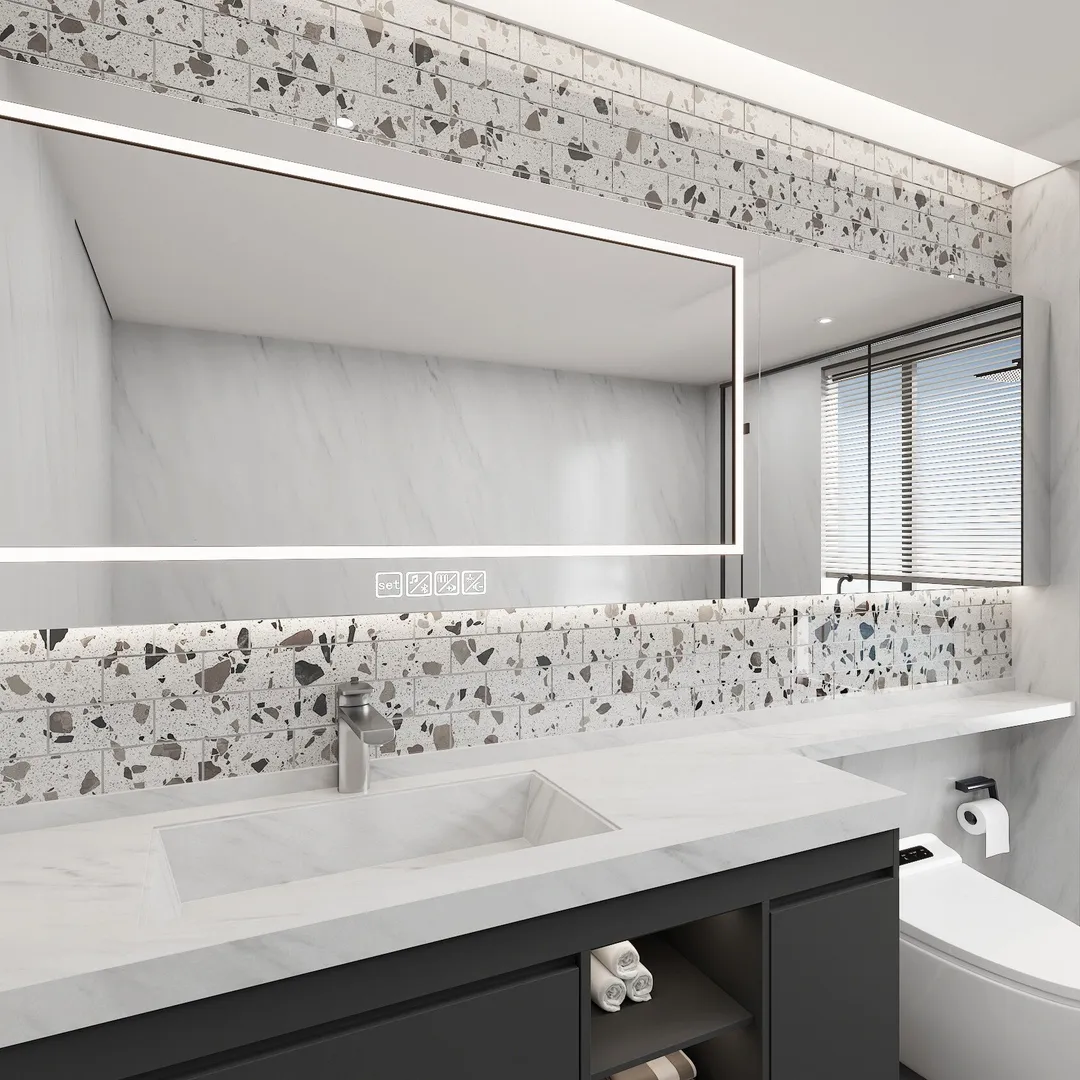 Giorbello Silver Moonstone 3-in x 6-in Glossy Glass Stone Look Wall Tile (5-sq. ft/ Carton), photo 5 of 7