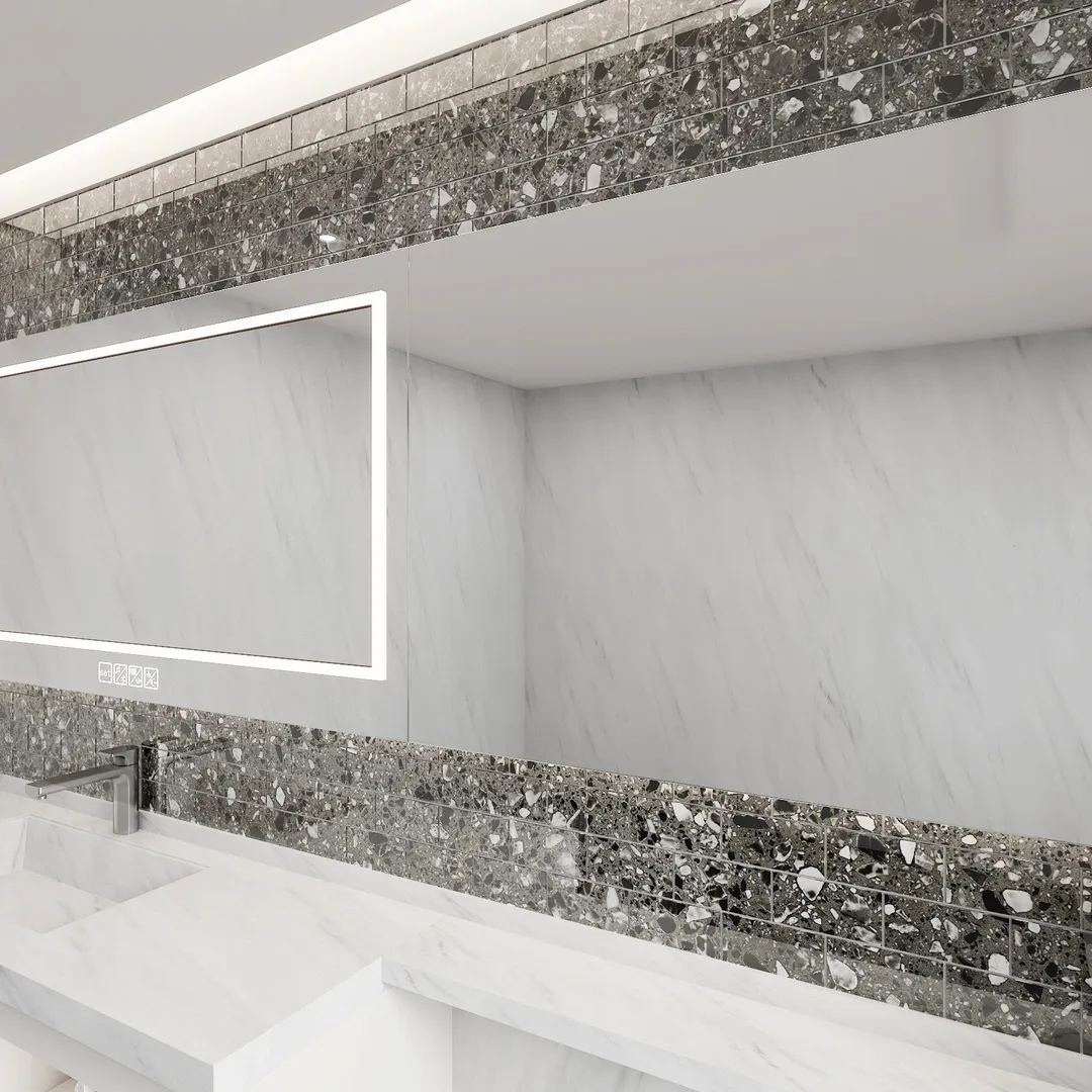 Giorbello Gray Earthstone 3-in x 6-in Glossy Glass Stone Look Wall Tile (5-sq. ft/ Carton), photo 4 of 7