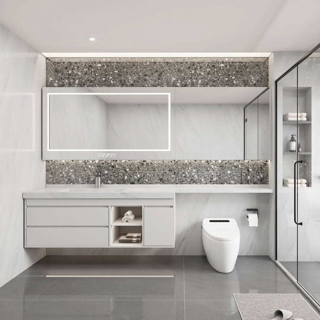 Giorbello Gray Earthstone 3-in x 6-in Glossy Glass Stone Look Wall Tile (5-sq. ft/ Carton), photo 6 of 7