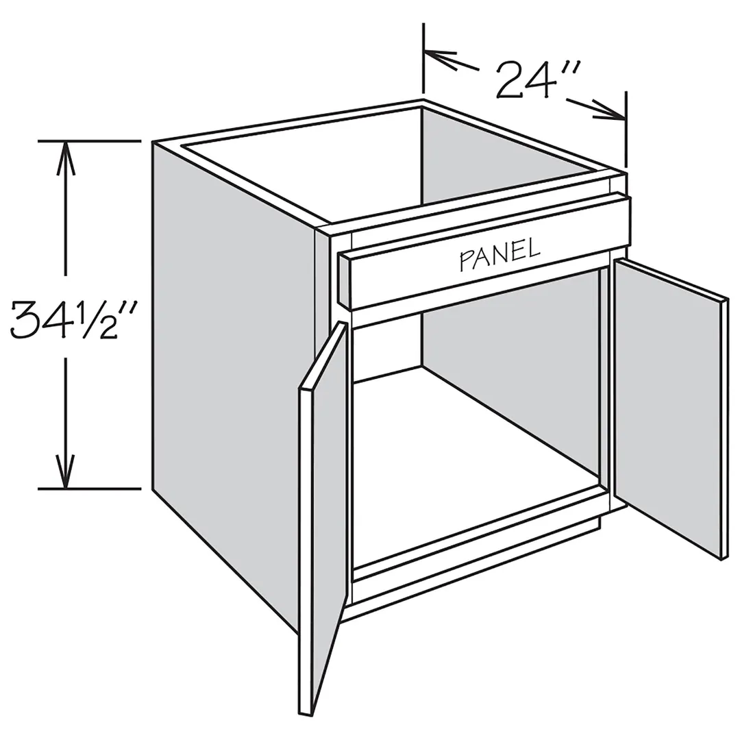 Shenandoah PRO Express Breckenridge 33-in W x 34.5-in H x 24-in D Linen Partial Overlay Sink Base Fully Assembled Plywood Cabinet (Recessed Panel Shaker Style), photo 12 of 13