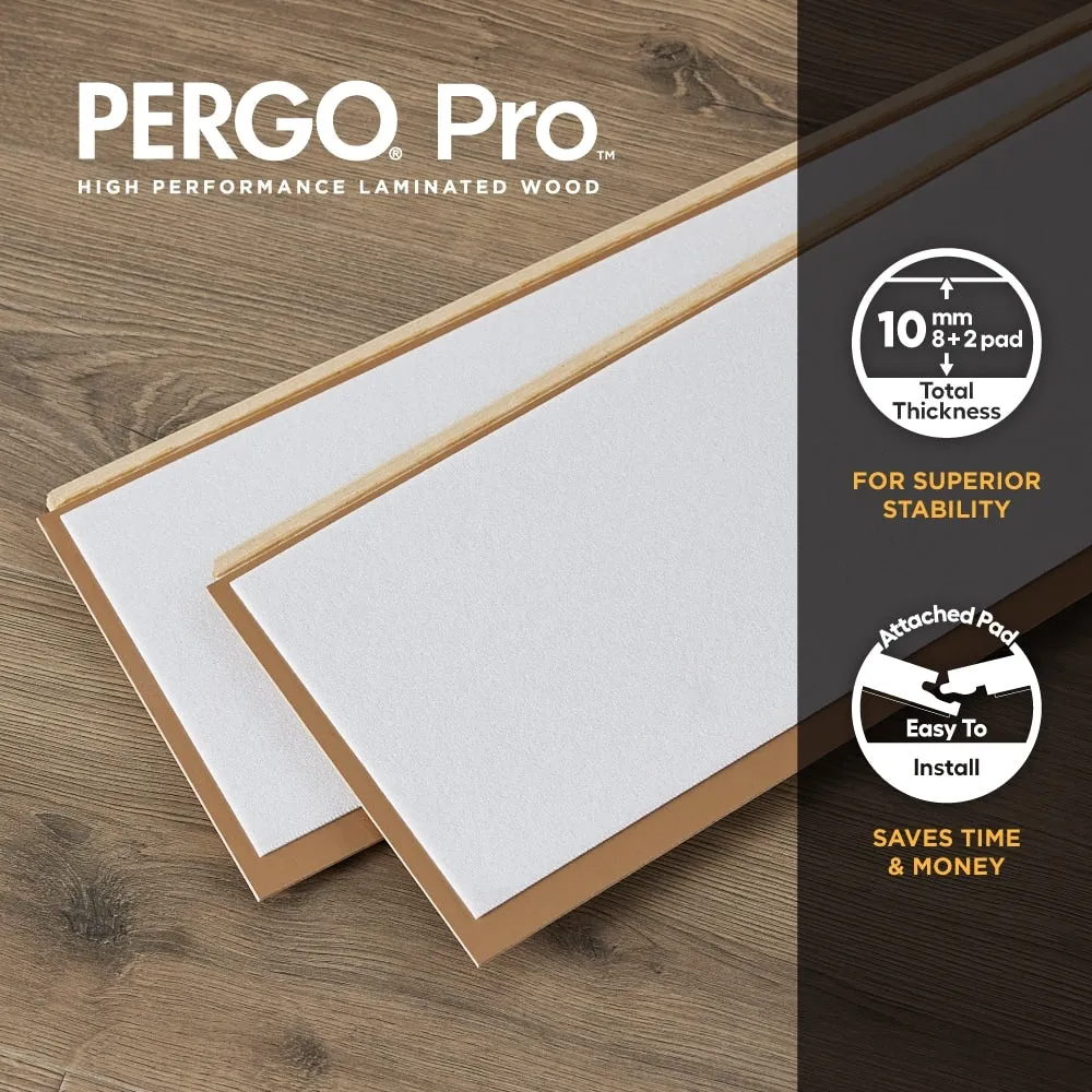 Pergo Pro +WetProtect Silo Oak 10-mm Waterproof Laminate Flooring, photo 2 of 2
